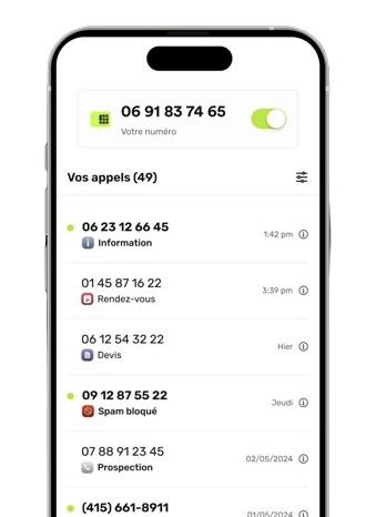 Capture d’écran de l’application Allô